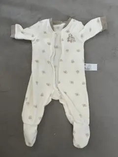 フリースロンパース 70cm クリーム色　ユニクロ