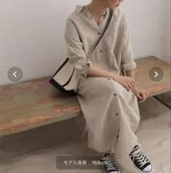 アーバンリサーチドアーズ リネン バックタックシャツワンピース