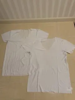 UNIQLO HEATTECH シームレスVネックシャツ半袖 Lサイズ2枚