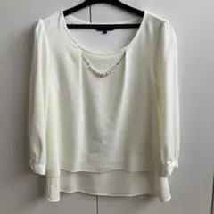 ブラウス 11号 オフホワイト スーツ