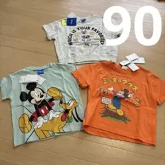 【新品タグ付き】ディズニー ミッキーマウス Tシャツ 90 3点セット