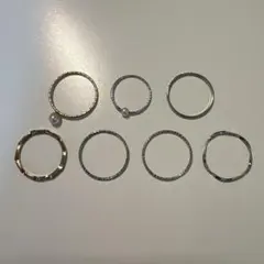 リング7個セット シルバー ゴールド