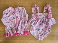 110cm ドキンちゃん 水着 ラッシュガード コキンちゃん 2点セット