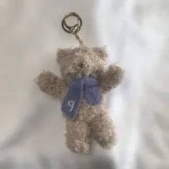 新品未使用ジェラートピケ くま ぬいぐるみ キーホルダーブルー