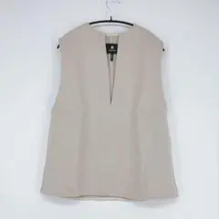 INYOU ベージュ ノースリーブベスト ウール混 Sサイズ