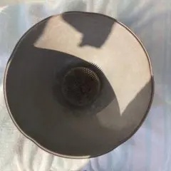 ダークグレー　陶器ボウル　剣山つき　陶器　欠けあり