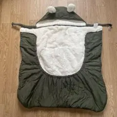 抱っこ紐　防寒ケープ　ベビーカーブランケット　くま耳