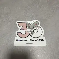 ポケモン 韓国 限定 30周年 ステッカー イッカネズミ 3びきかぞく