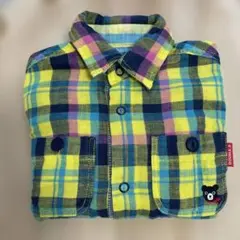 美品】ミキハウス ダブルビー　長袖　シャツ　100㎝
