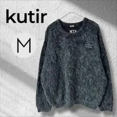 kutir クティール　モヘアブレンドデザインニット ウール　グレー　M