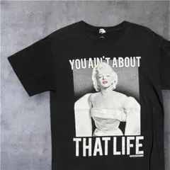 Mサイズ Marilyn Monroe マリリンモンロー Tシャツ ブラック