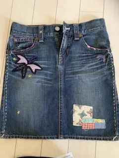 リーバイスデニムミニスカート リメイクパッチワークデニムスカート