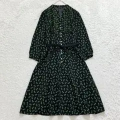 極美品✨ローラアシュレイ ワンピース 大きいサイズ 13号 XL 洗える ベルト