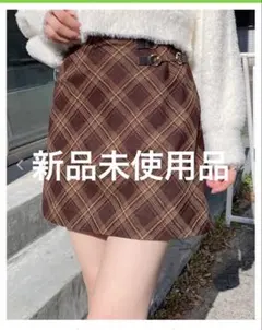 INGNI ビット付チェック柄タイトミニスカパン