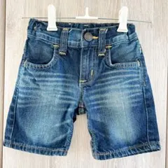 美品✨EDWIN 【100】ダークブルーデニムショートパンツ ハーフパンツ