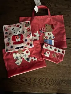 familiar FEILER ハンカチ　ブック入れ　デニムバック　ポーチ