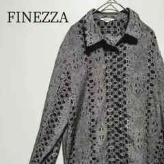 FINEZZA　総柄　長袖シャツ　ボタン　レディース　M