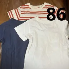 zara 無地　ストライプ半袖Tシャツ　セット　86