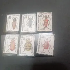 モンゴル切手 三角形 昆虫デザイン 7種セット - メルカリ