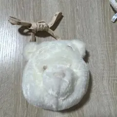 クマ型ポーチ 透明ポケット付き