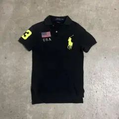 ポロラルフローレン ポロシャツ ビッグポニー刺繍ロゴ アメリカ 星条旗 USA
