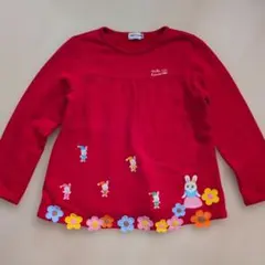 ミキハウス miki house☆トレーナー☆サイズ:120☆うさぎ☆花