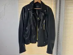 黒 ダブルライダースジャケット ディーゼル　Lサイズ