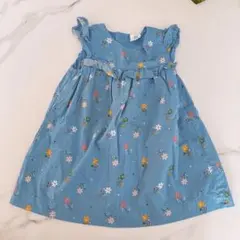 Baby GAP 花柄 ワンピース 90 水色 ベビー 女の子 春夏