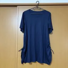 Leilian 半袖 ネイビー チュニック　9のサムネイル