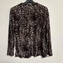 ヒョウ柄　長袖シャツ　（台湾製）　再任期到来