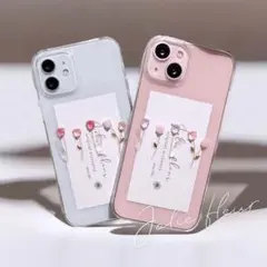 選べるカラー チューリップ スマホケース ハンドメイド iPhoneケース 16