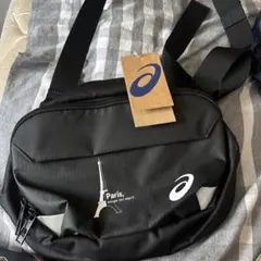 ASICS ボディバッグ ウエストポーチ ブラック