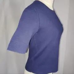 MICHEL KLEIN　ネイビー 半袖ニット Sサイズ