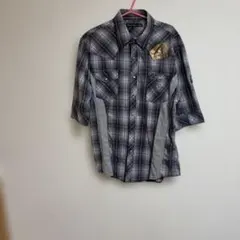 半袖チェックシャツ Lサイズのサムネイル