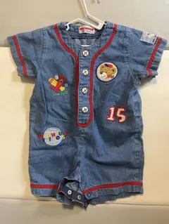 ミキハウス デニムロンパース