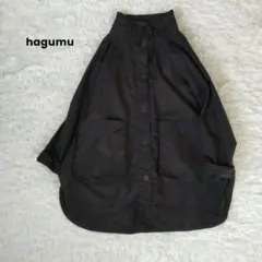 hagumuハグム ⿻ コットン スタンドネックモッズコート ゆったりナチュラル