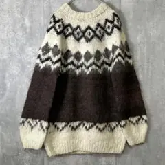 希少 ボリビア製 アルパカ100％ ハンドニット casa ヴィンテージ