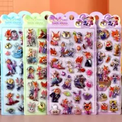 SALE★ ズートピア　きゅんPOP ぷくぷくシール★4枚セット