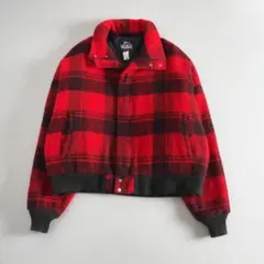 ウールリッチ　USA製　ウールジャケット　バッファローチェック　裏地キルティング