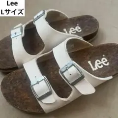 Lee リー ダブルストラップサンダル　ホワイト　Lサイズ