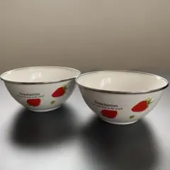 EJIRY イチゴデザイン ホーローボウルのサムネイル