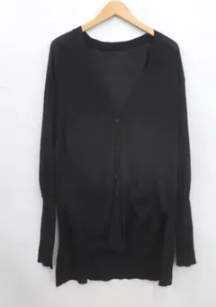 未使用級✨フォクシー シルクカーディガン 薄手 羽織り ロゴプレート ブラック 未使用級✨フォクシー シルクカーディガン 薄手 羽織り ロゴ