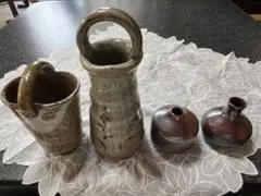 陶器製一輪挿し4点セット - メルカリ