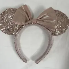 【美品】ディズニーカチューシャ ピンクスパンコール