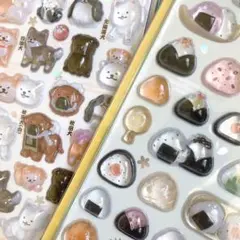 ★未開封★クーリア★ ボンボンドロップシール　和犬　おにぎり 2種セット　犬