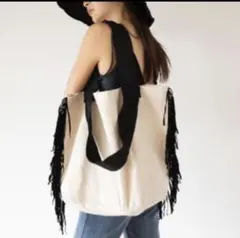 SeaRoomlynn シールームリンフリンジ付きトートバッグ ホワイト