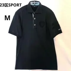 ​23区スポーツ ゴルフ 半袖 ポロシャツ M 黒 スムースフィット オンワードのサムネイル