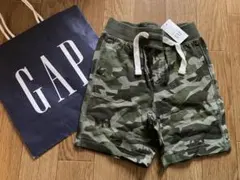 18-24months 新品 タグ付きGAPロゴ入り カモフラ恐竜ショートパンツ