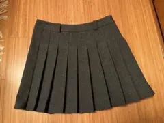 グレー チェック柄 プリーツスカート