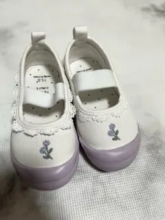 上履き・スクールシューズ 15.0cm ホワイト/ラベンダー